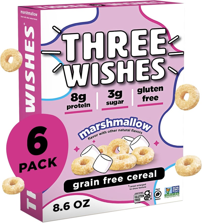 Three Wishes Grain-Free Marshmallow Cereal - 6-Pack, 8.6 oz Each - Image 1
